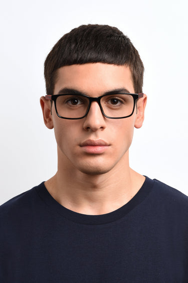 Premium Men Hugo Eyeglasses: HG 1163 - Black - SpecSMART Eye Clinic (Front Face View)